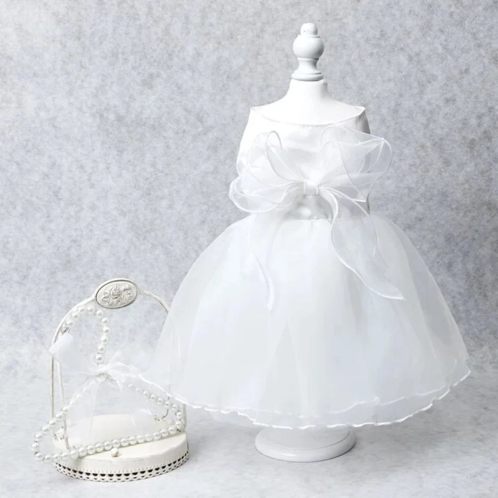 New dog wedding dress with tulle